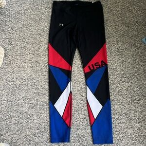 Under Armour Black and Blue Performance Leggings